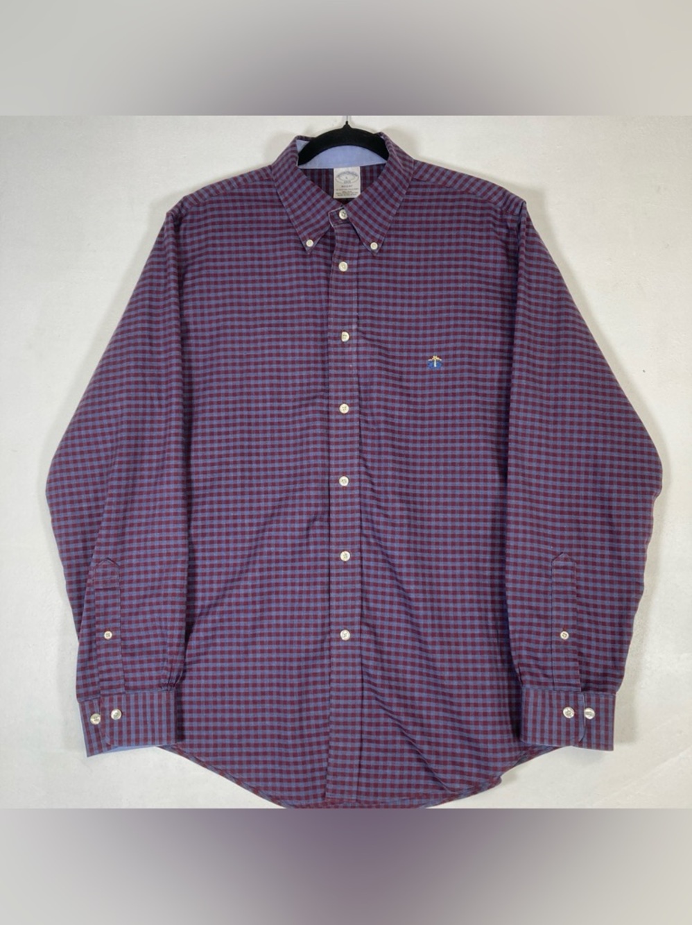 Brooks Brothers Regent Original Polo Shirt Non Iron Men’s L Plaid Supima Cotton